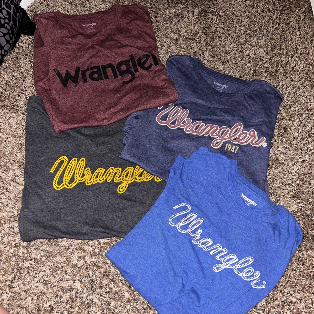 Wrangler Men’s' Graphic T-Shirts - Blue, Red, Gray, and Black
